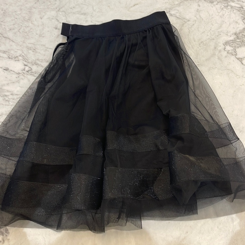 Milly black skirt with tulle overlay size 0